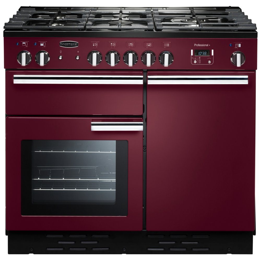 Rangemaster PROP100DFFCY/C Professional Plus 100cm Dual Fuel Range Cooker 92620 – CRANBERRY