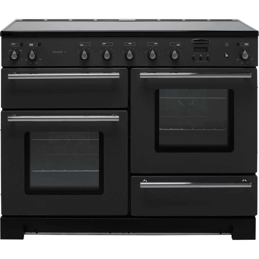 Rangemaster Toledo + TOLP110EISL/C 110cm wide Electric Range Cooker with Induction Hob - Slate