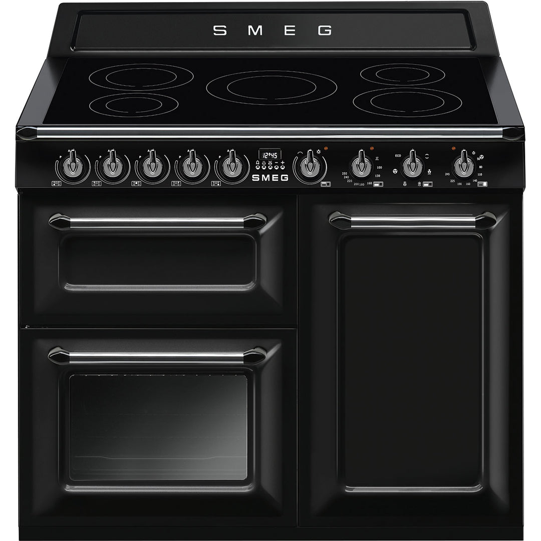 Smeg Victoria TR103IBL2 100cm wide Electric Range Cooker with Induction Hob - Black