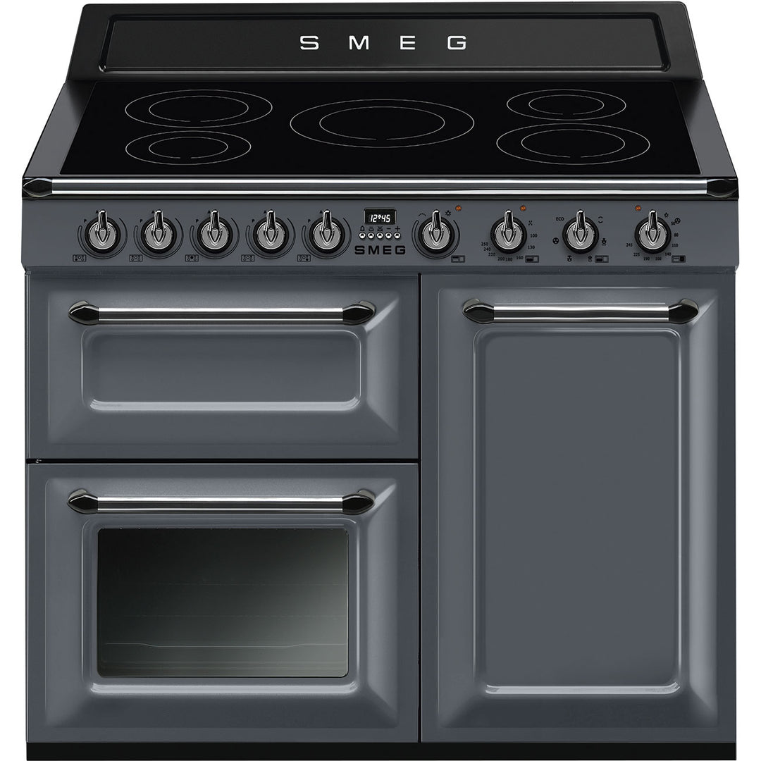 Smeg Victoria TR103IGR2 100cm wide Electric Range Cooker with Induction Hob - Slate Grey