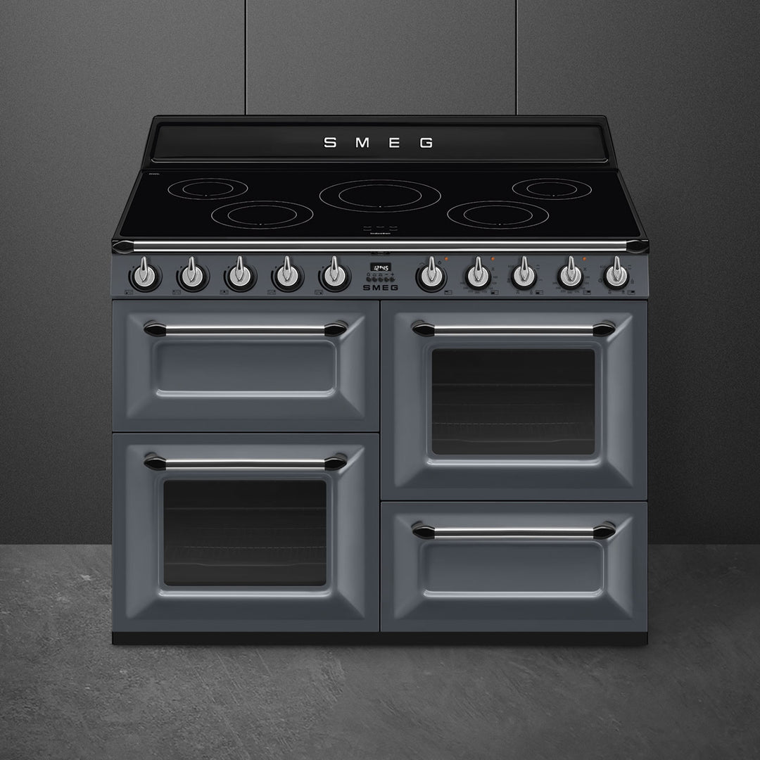 Smeg Victoria TR4110IGR2 110cm wide Electric Range Cooker with Induction Hob - Slate Grey