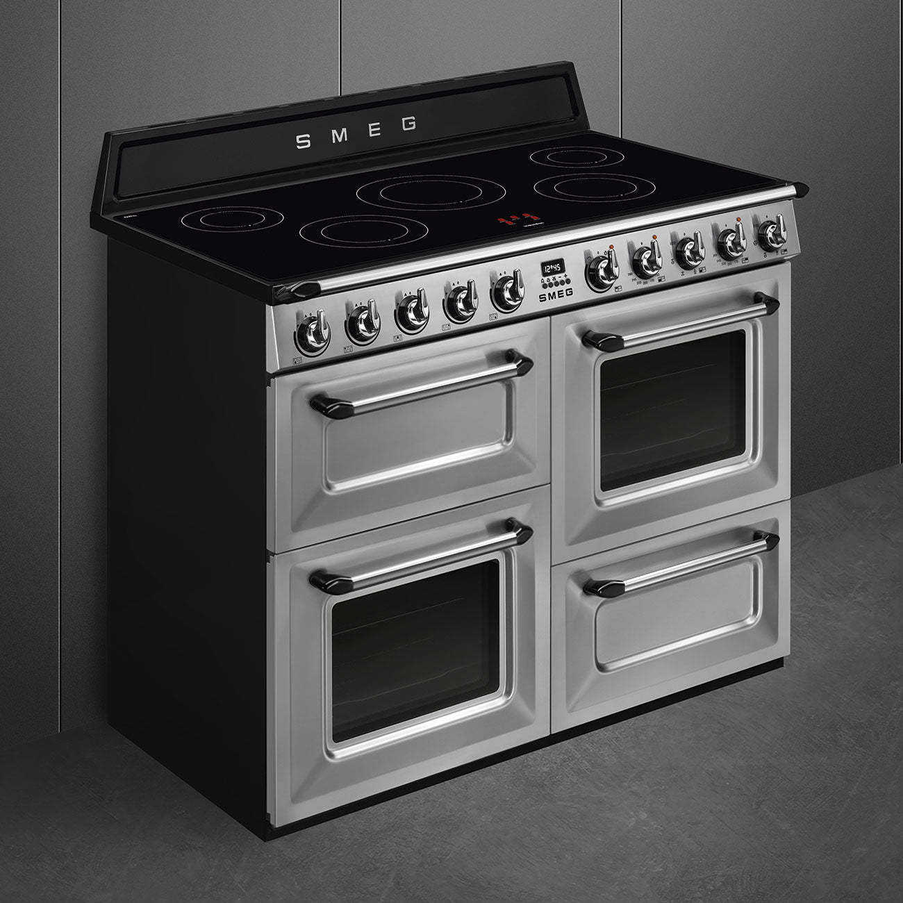 Smeg Victoria TR4110IX2 110cm wide Electric Range Cooker with Induction Hob - Stainless Steel