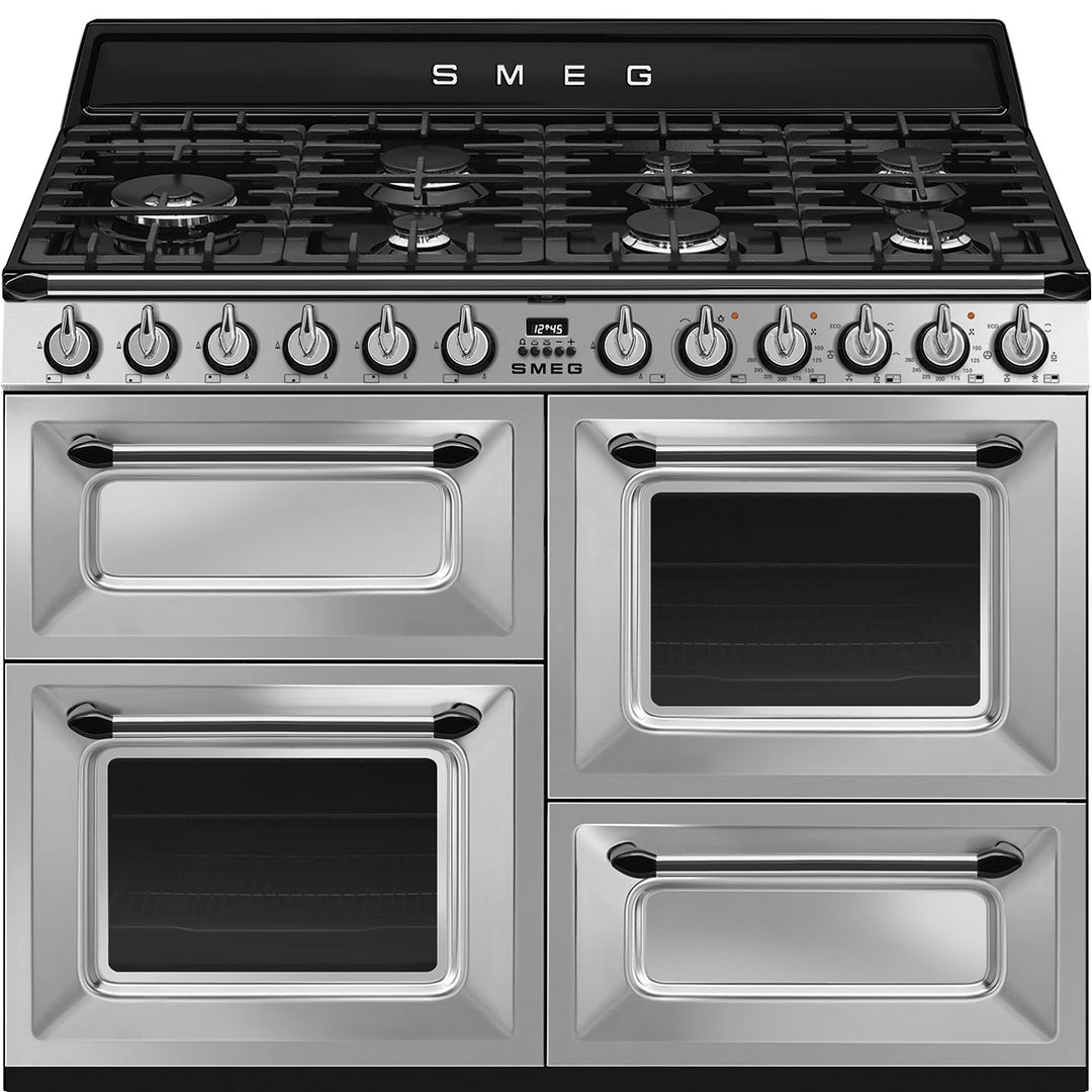 Smeg Victoria TR4110X-1 110cm wide Dual Fuel Range Cooker with Gas Hob - Stainless Steel