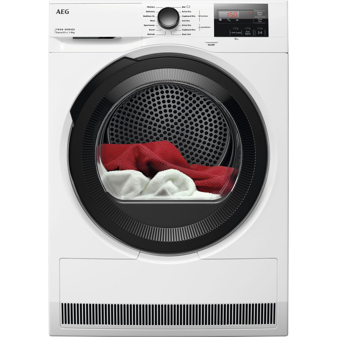 AEG 7000 SENSIDRY® TR718AE4B 8Kg Heat Pump Tumble Dryer - White - A++ Rated