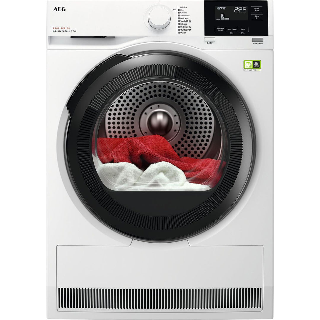 AEG 8000 AbsoluteCare® TR819A4B 9Kg Heat Pump Tumble Dryer - White - A+++ Rated