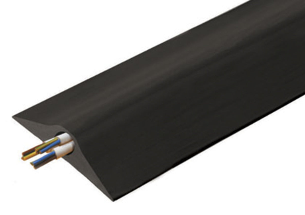 TieDex UK 1.5 m Black Cable Cover in Rubber, 53 mm ID