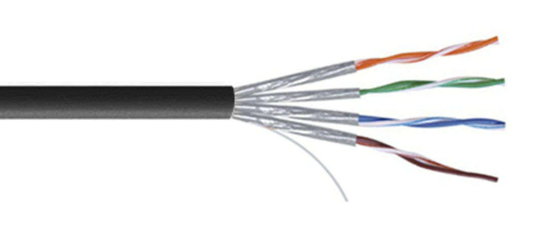 TieDex UK Cat7 Ethernet Cable, 100 m, Black, U/FTP PVC