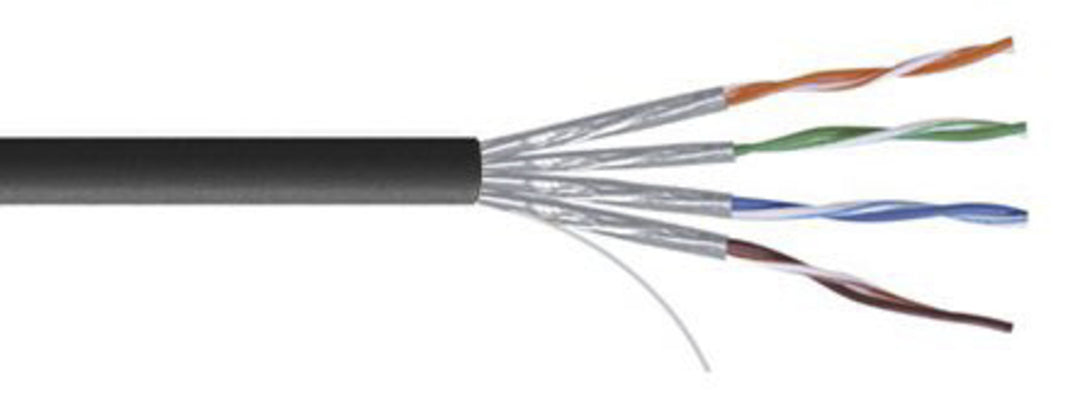 TieDex UK Cat7 Ethernet Cable, 100 m, Black, U/FTP Low Smoke Zero Halogen