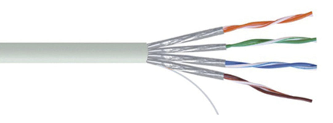 TieDex UK Cat7 Ethernet Cable, 100 m, Grey, U/FTP PVC