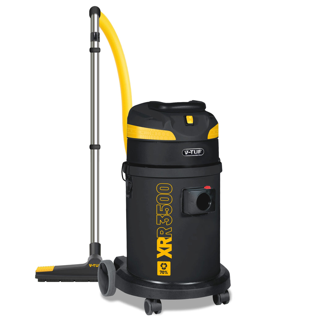 V-TUF XRR3500 110V 35L 1000W High Performance Wet &amp; Dry Industrial Vacuum Cleaner - Made from 70% Recycled Plastic
