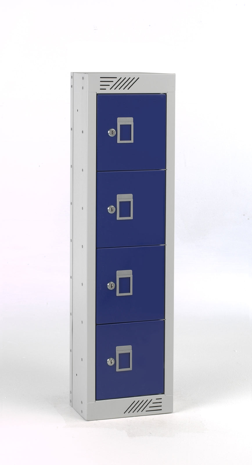 TieDex UK 4 Door Steel Blue Locker, 915 mm x 250 mm x 180 mm