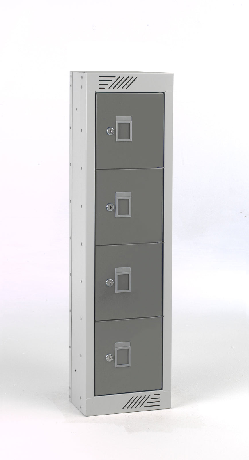 TieDex UK 4 Door Steel Dark Grey Locker, 915 mm x 250 mm x 180 mm
