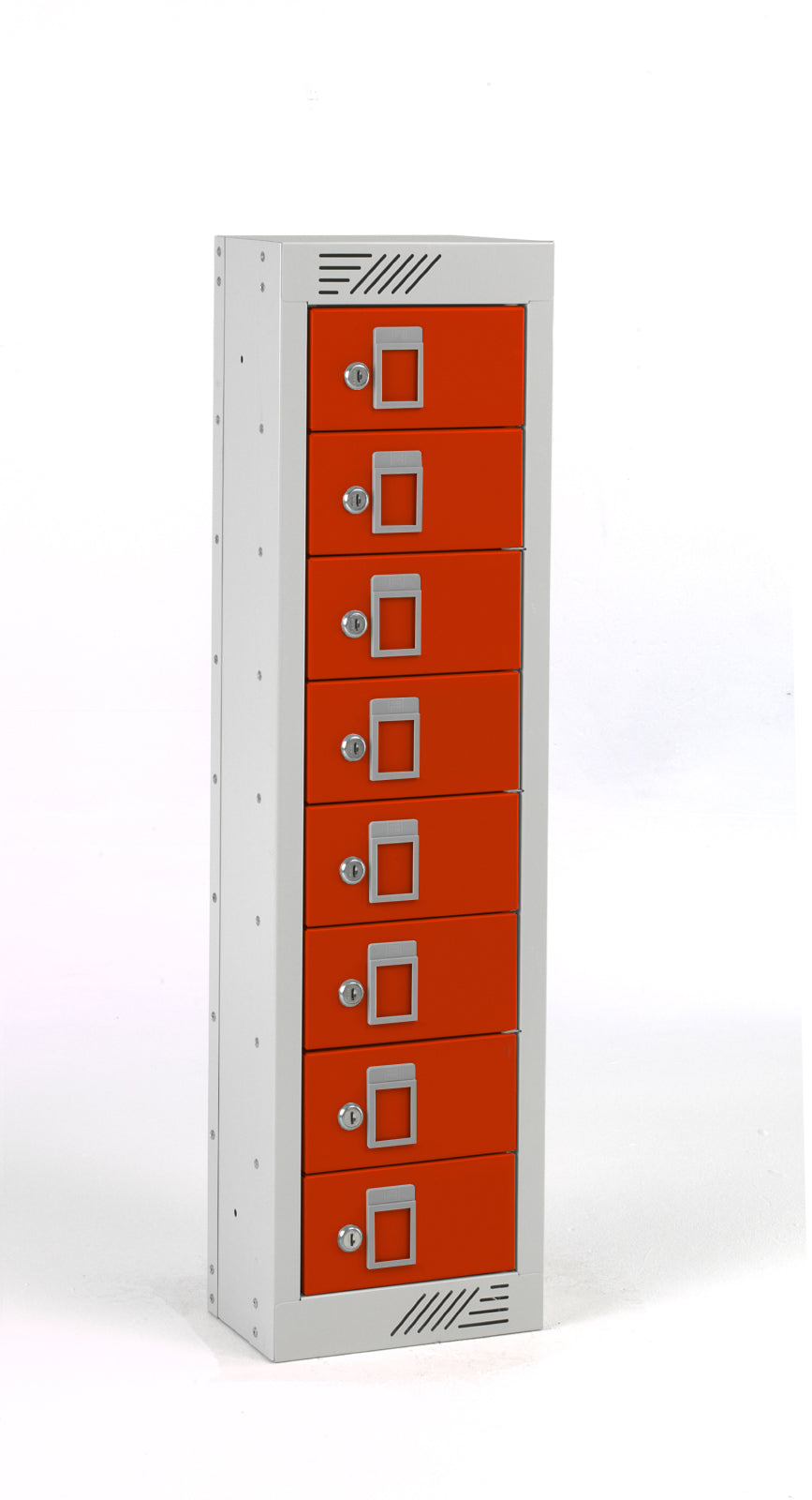 TieDex UK 8 Door Steel Red Locker, 915 mm x 250 mm x 180 mm