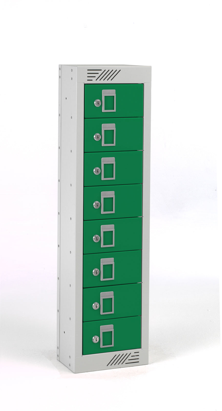 TieDex UK 8 Door Steel Green Locker, 915 mm x 250 mm x 180 mm