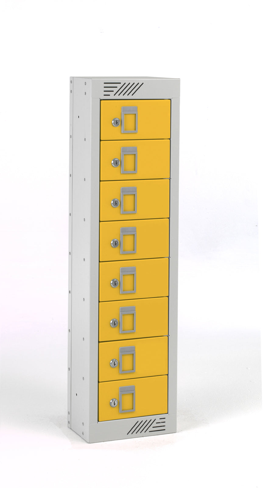 TieDex UK 8 Door Steel Yellow Locker, 915 mm x 250 mm x 180 mm