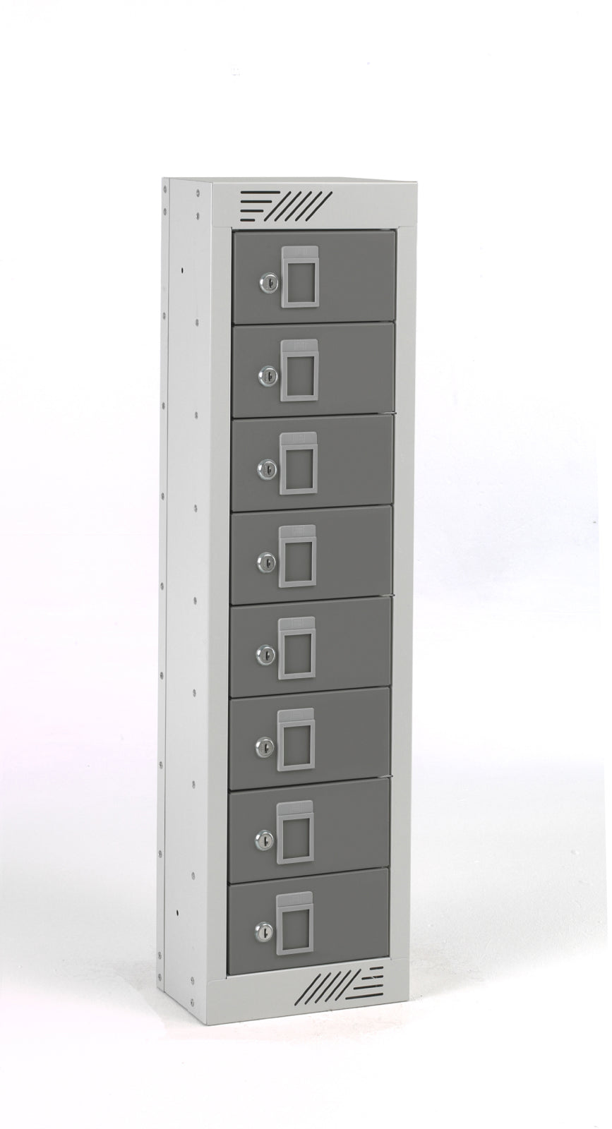 TieDex UK 8 Door Steel Dark Grey Locker, 915 mm x 250 mm x 180 mm