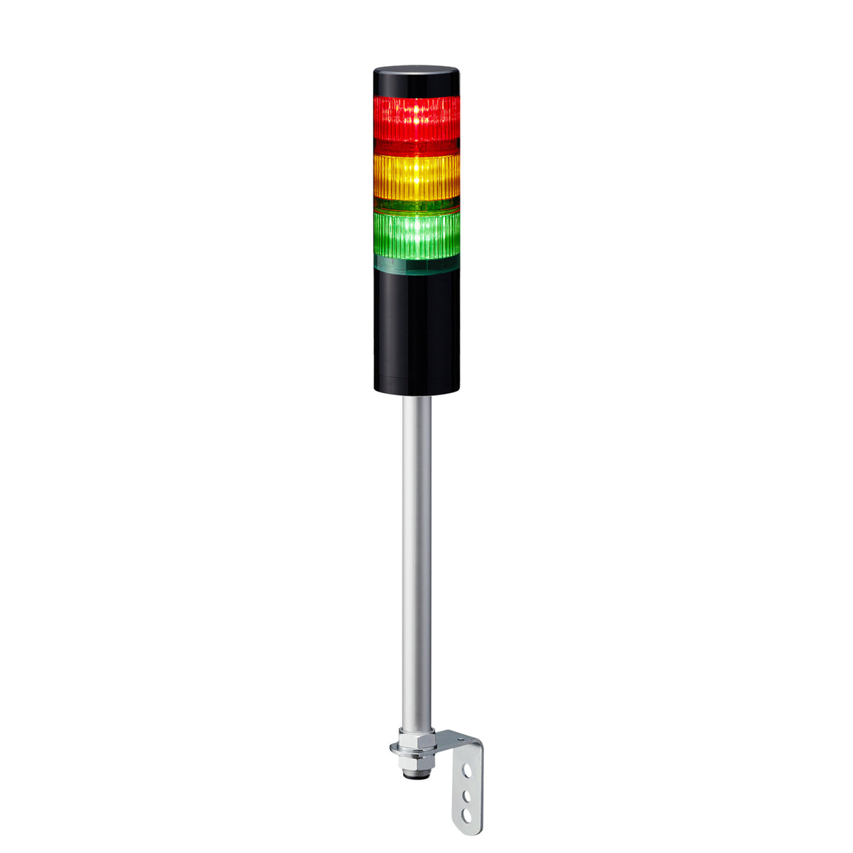 TieDex UK Green, Red, Amber Signal Tower Electronic, 3 Lights 24V dc Pole
