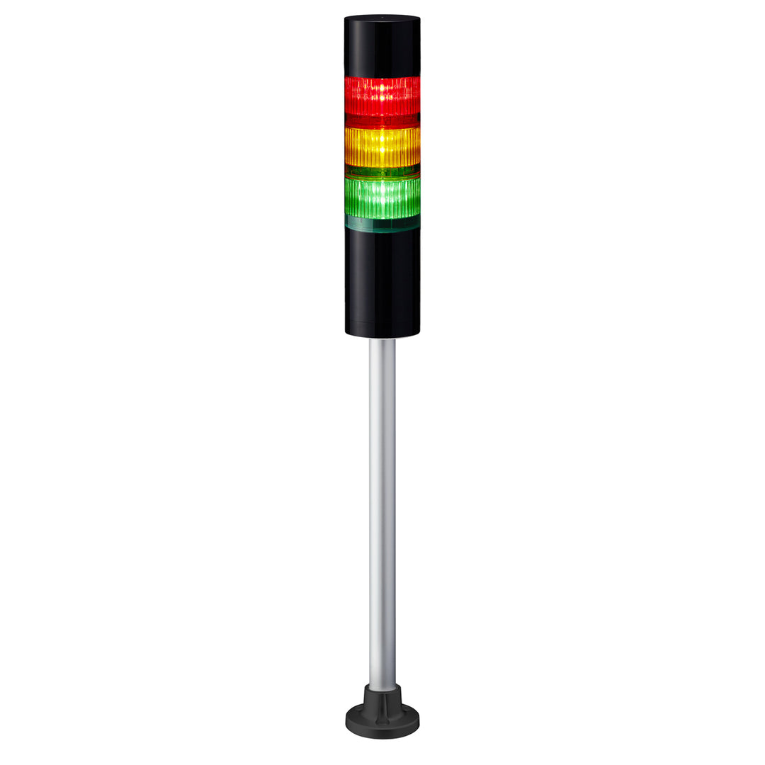 TieDex UK Green, Amber, Red Signal Tower Buzzer, 3 Lights 24V dc Pole