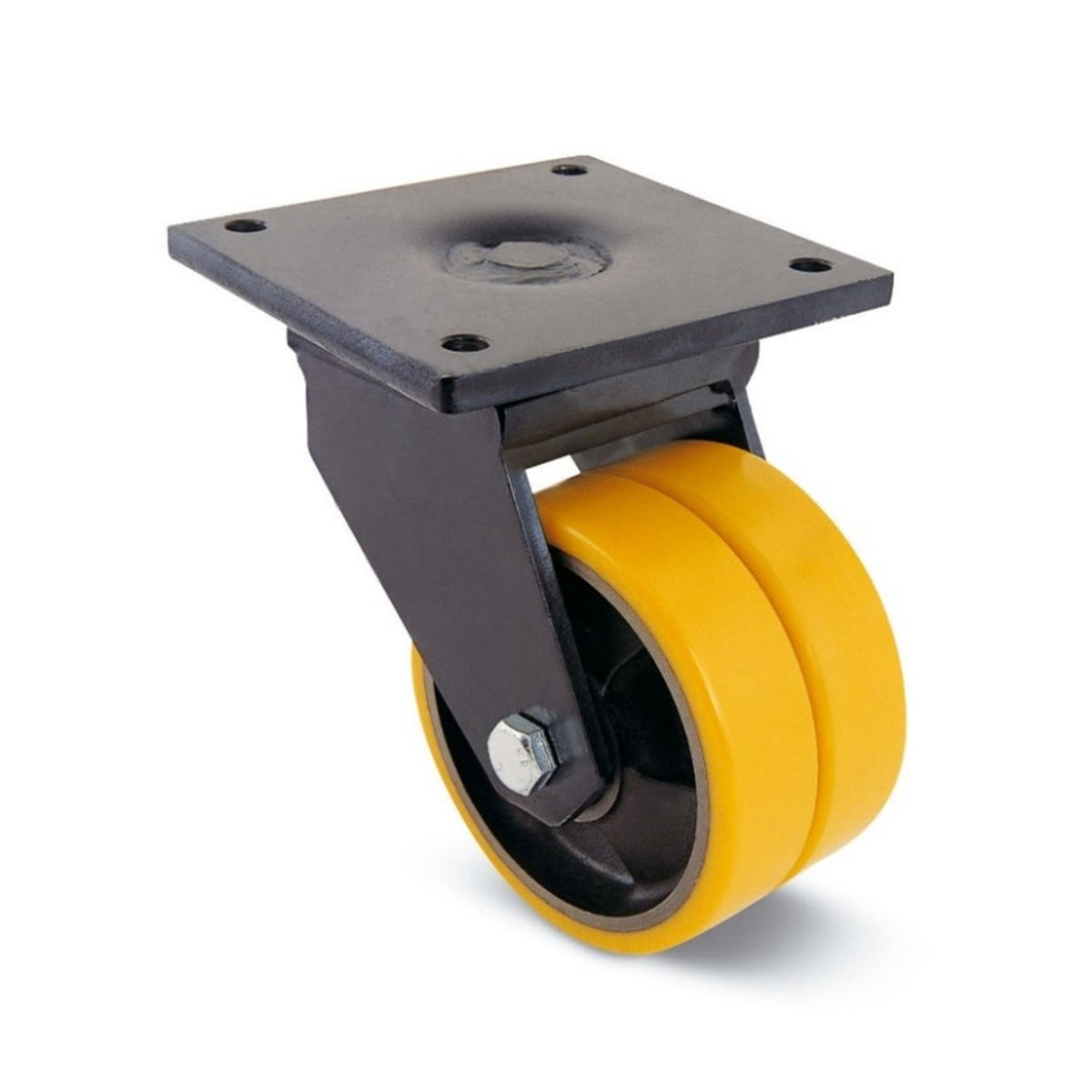 TieDex UK Swivel Castor, 2000 kg Capacity, 200 mm Wheel, Polyurethane