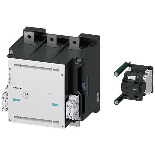 Siemens 3TF6 Contactor, 380V ac, 420 V ac Coil, 3-Pole, 630 A, 335 kW 420V ac, 3 NO/3 NC, 400V