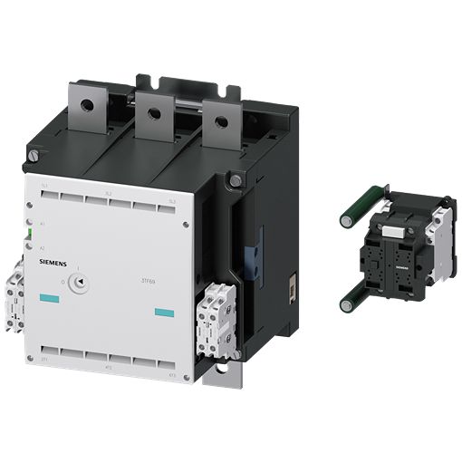 Siemens 3TF6 Contactor, 110V ac, 120 V ac Coil, 3-Pole, 630 A, 335 kW 120V ac, 3 NO/3 NC, 400V