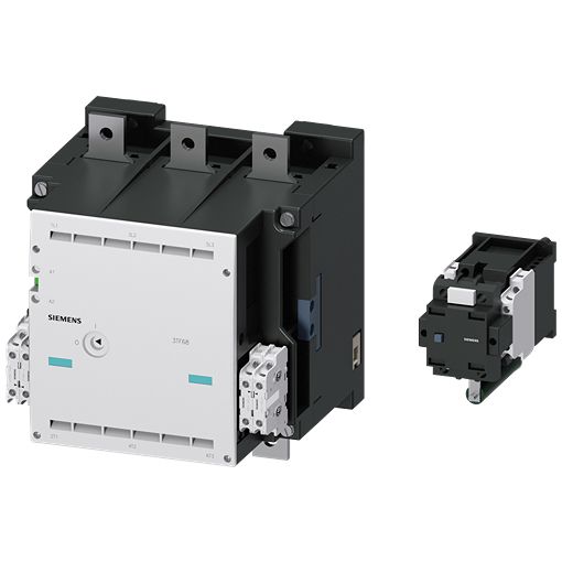 Siemens 3TF6 Contactor, 110V dc Coil, 3-Pole, 630 A, 335 kW 110V dc, 3 NO/3 NC, 400V