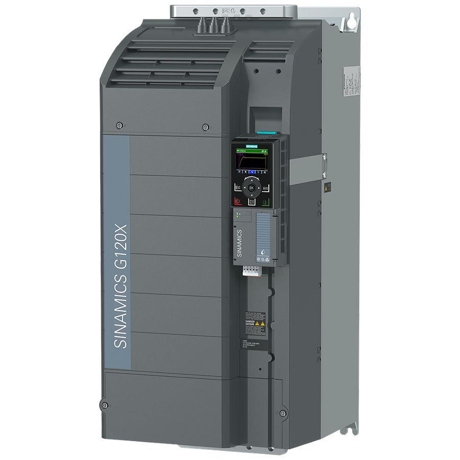 Siemens Inverter Drive, 132 kW, 3 Phase, G120X Series 480V 338 A
