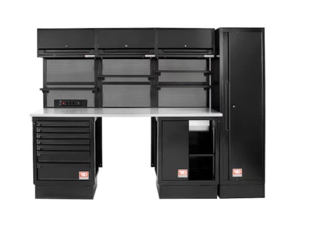 Facom 3 Door, 7 Drawer Metal Floor Standing Tool Cabinet 2.71m
