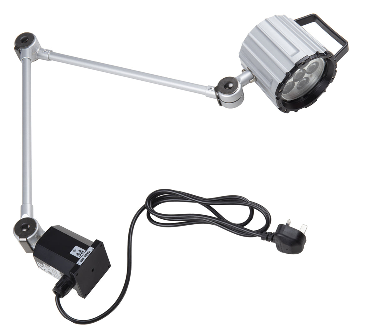 TieDex UK LED Machine Light, 12 W, 240V ac, Articulated, IP65, 800 mm Reach, 800 mm Arm Length, 1.8 m, 500 mm