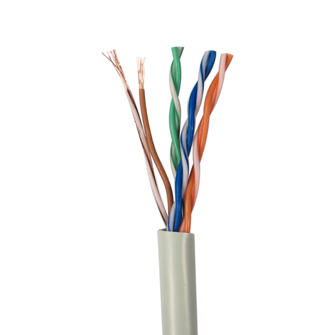 TieDex UK Cat6 Ethernet Cable Straight, Unterminated, 305 m, Grey, Unshielded PVC