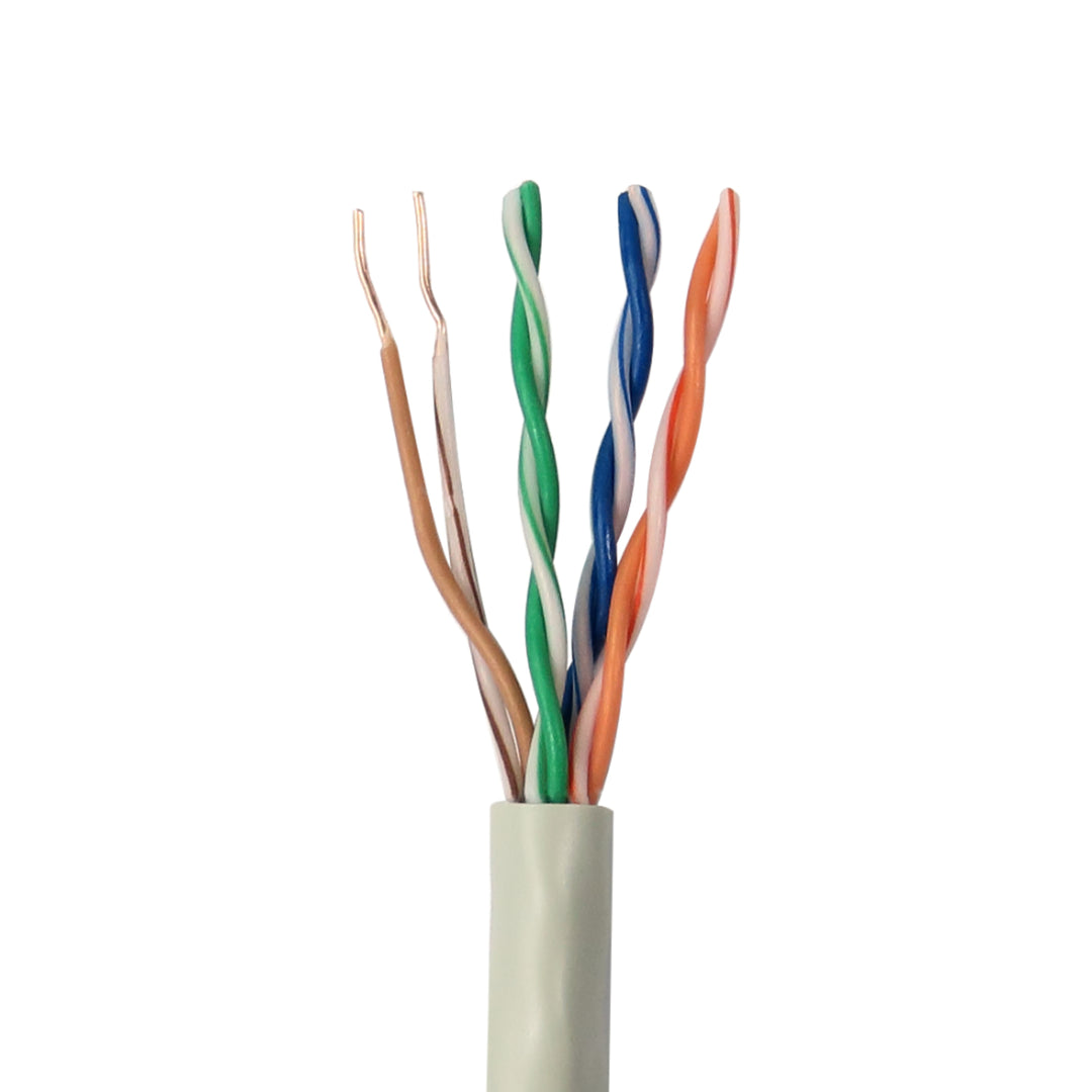 TieDex UK Cat6 Ethernet Cable Straight, Unterminated, 305 m, Grey, Unshielded PVC