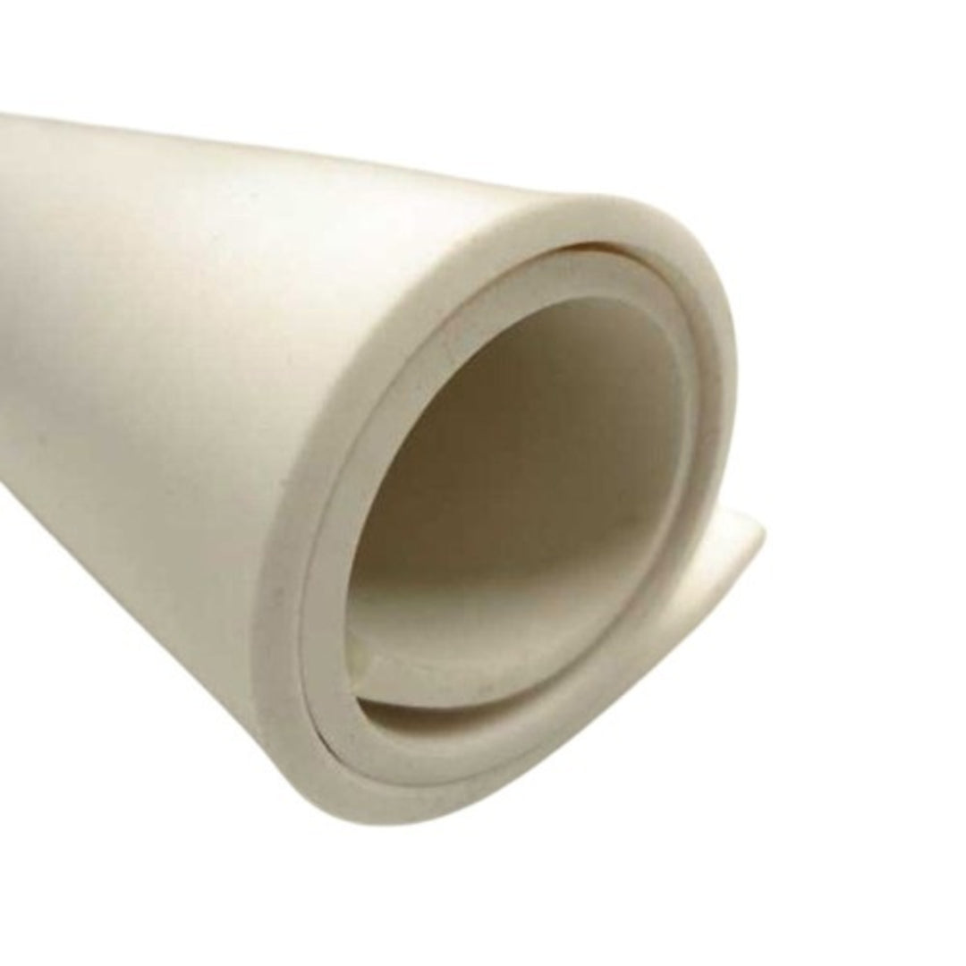 TieDex UK White Nitrile Rubber Sheet, 1 m x 1.4m x 3 mm, 6MPa, 115 °C