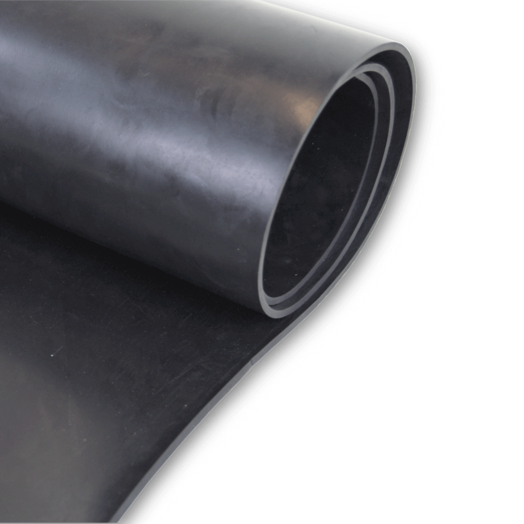 TieDex UK Black Natural Rubber Rubber Sheet, 10 m x 1.4m x 2 mm, 4MPa, 70 °C