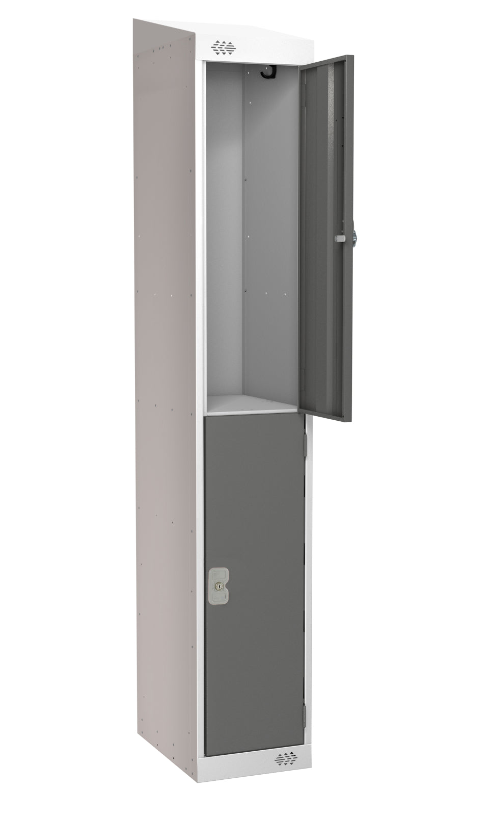 TieDex UK 2 Door Steel Grey Locker, 1.8 m x 300 mm x 450 mm