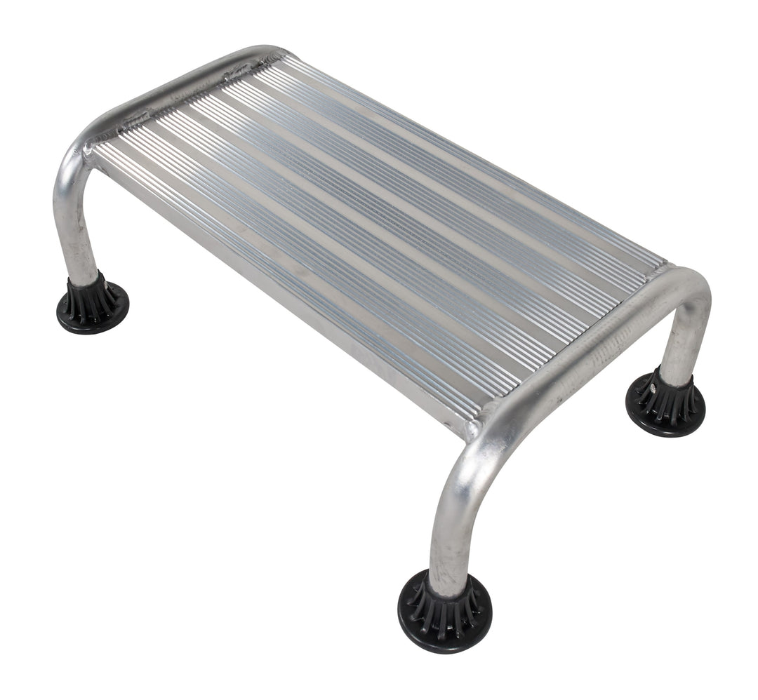 TieDex UK 1 Tread Aluminium Steps 0.22m Platform Height, Aluminium