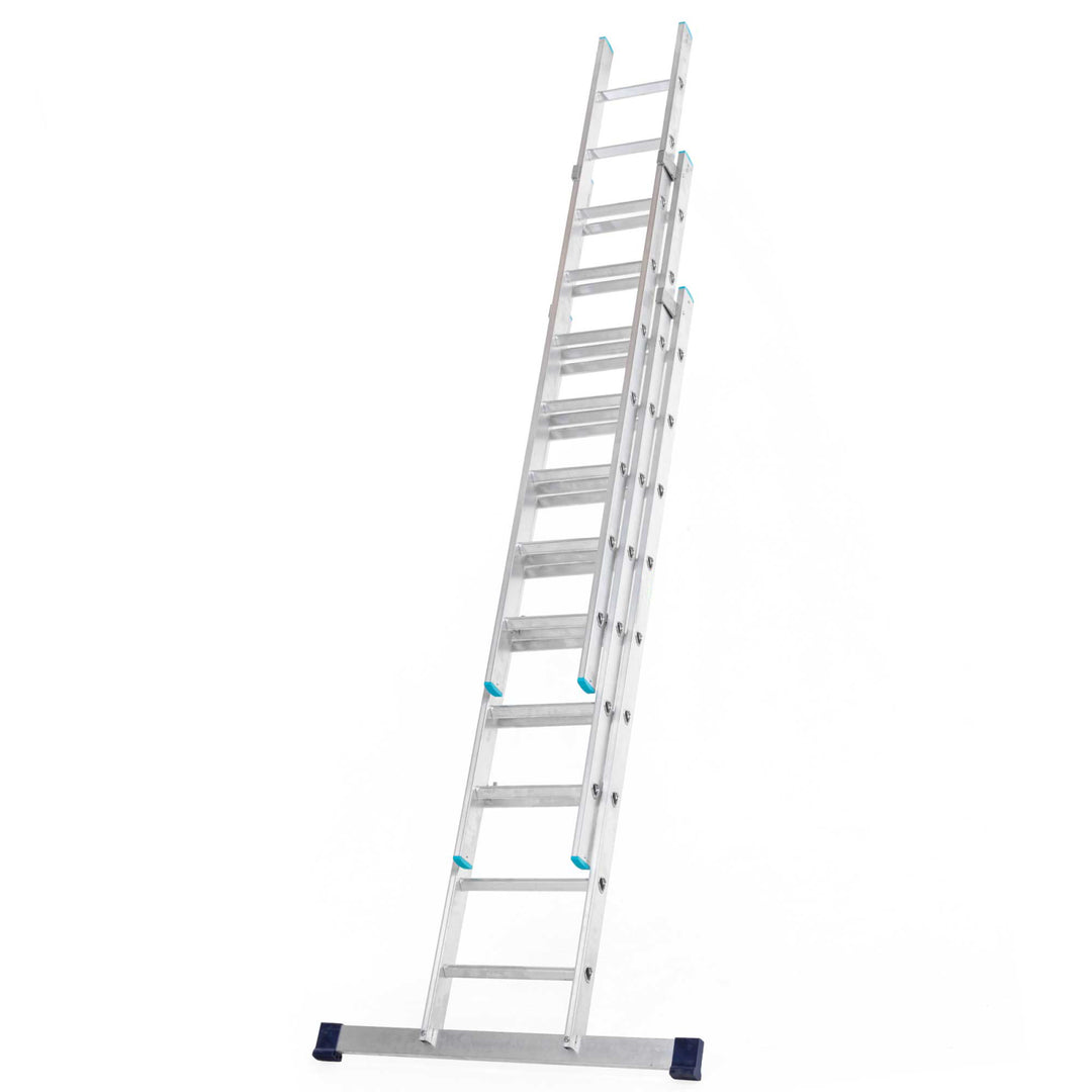 TieDex UK 3 Sections Aluminium Extension Ladder, 5500 mm