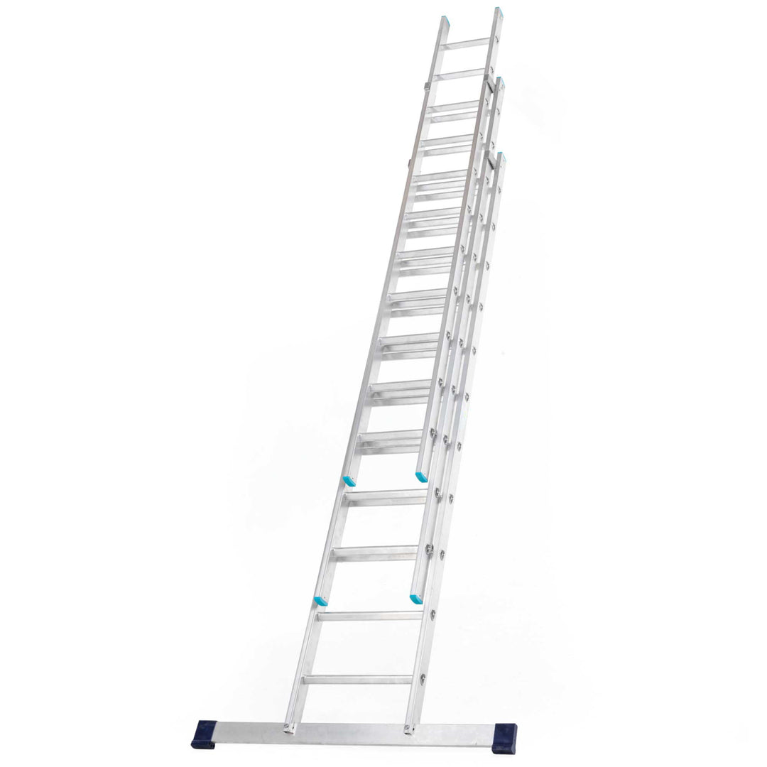 TieDex UK 3 Sections Aluminium Extension Ladder, 7000 mm