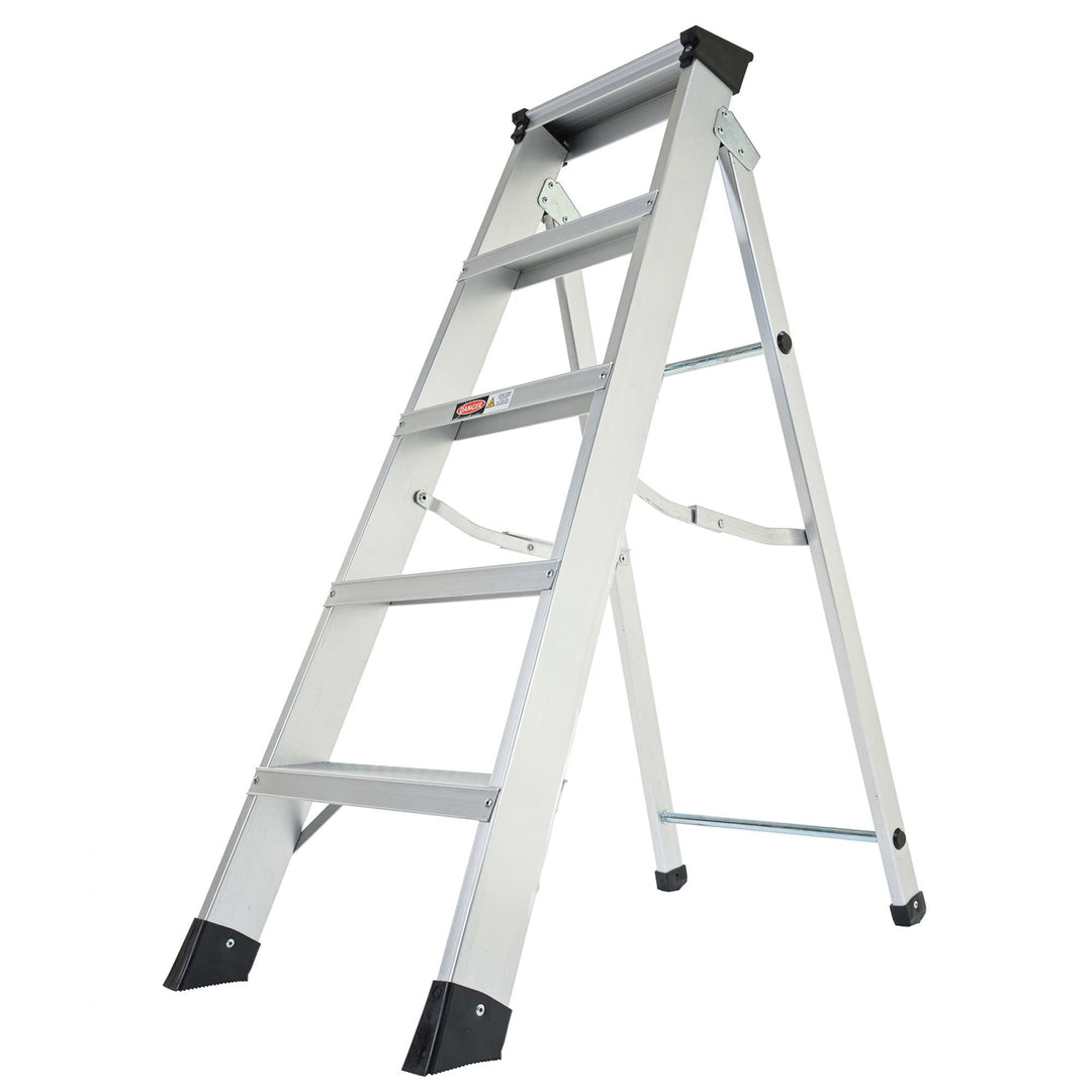 TieDex UK Aluminium 5 steps Step Ladder, 2.18 m open length