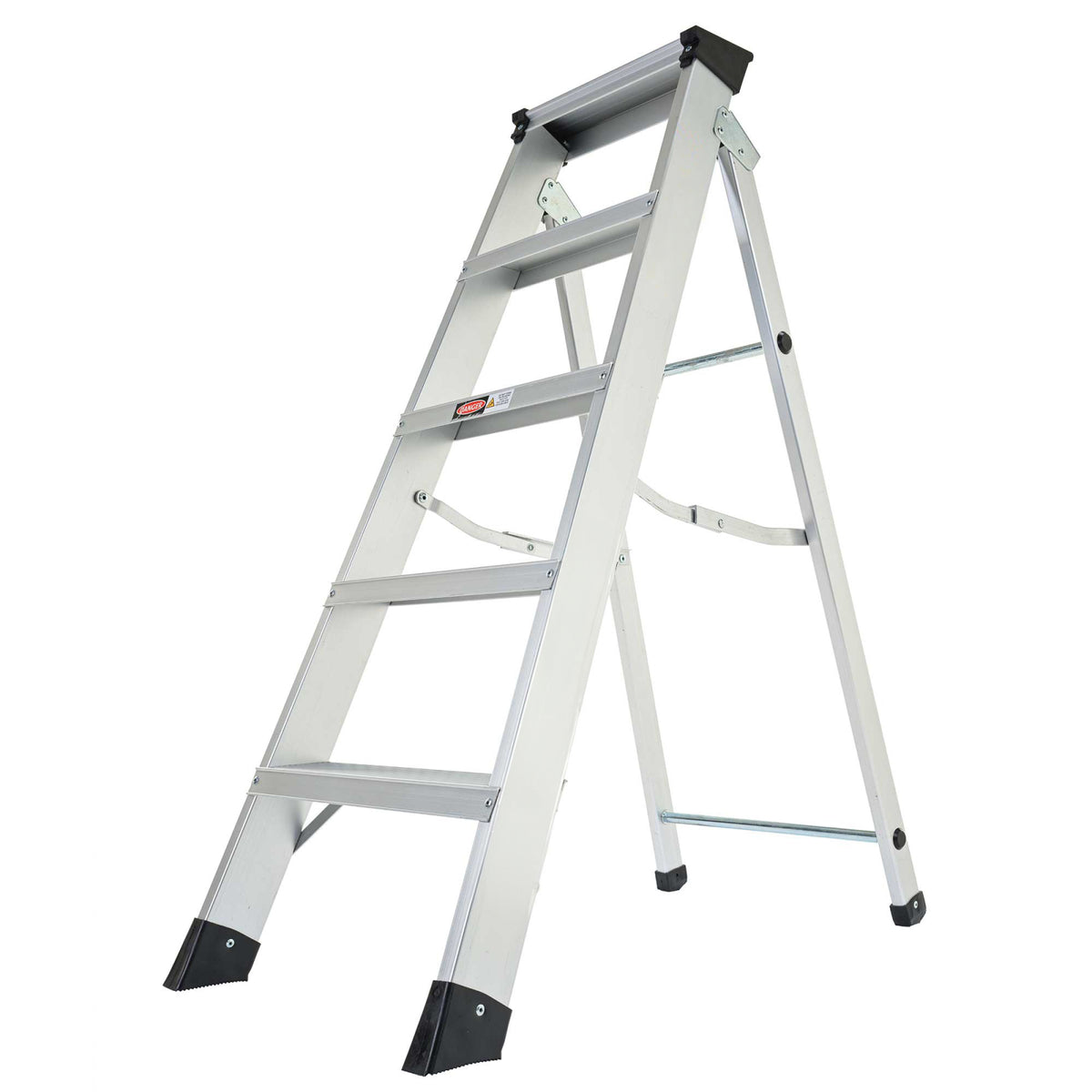 TieDex UK Aluminium 5 steps Step Ladder, 2.18 m open length