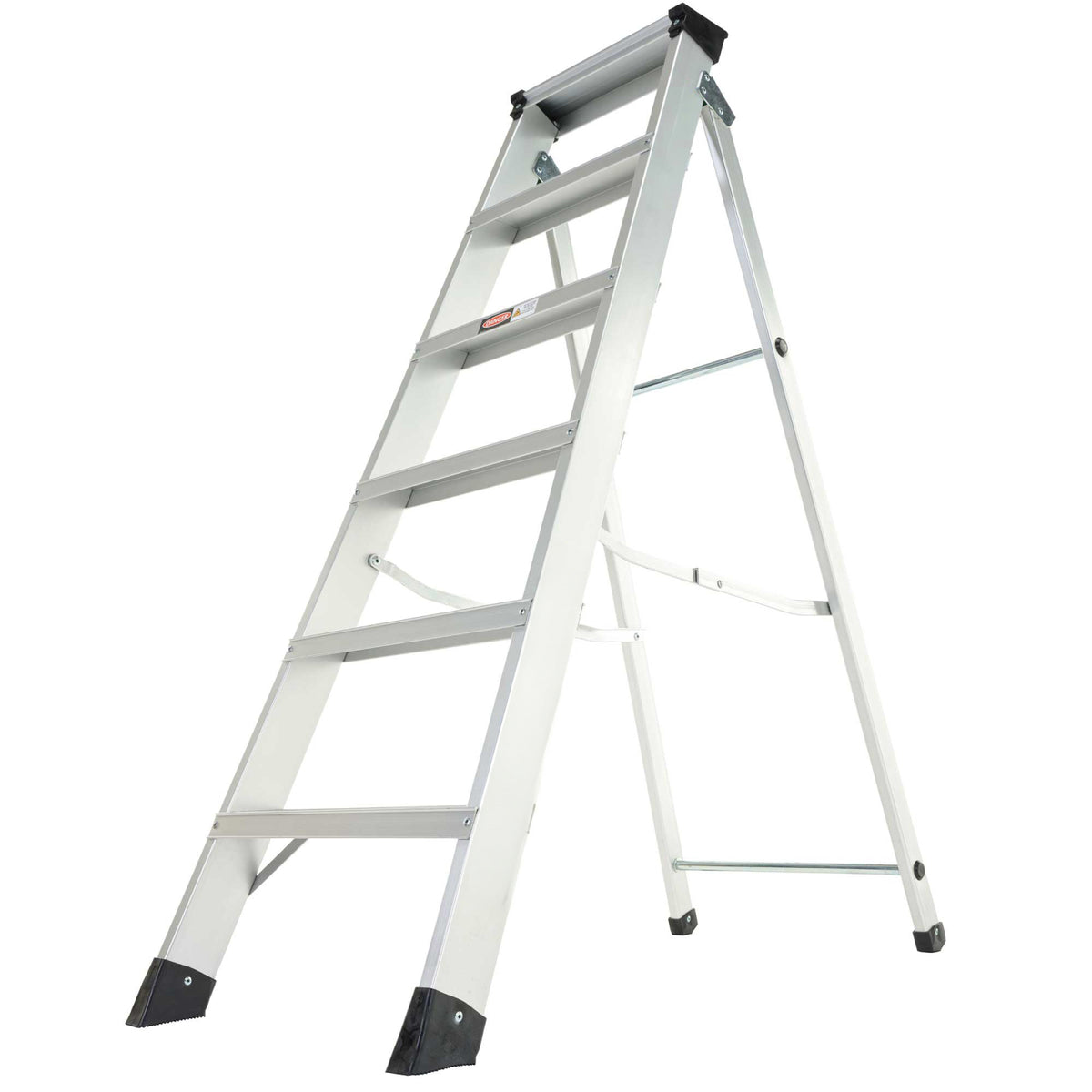 TieDex UK Aluminium 6 steps Step Ladder, 2.39 m open length