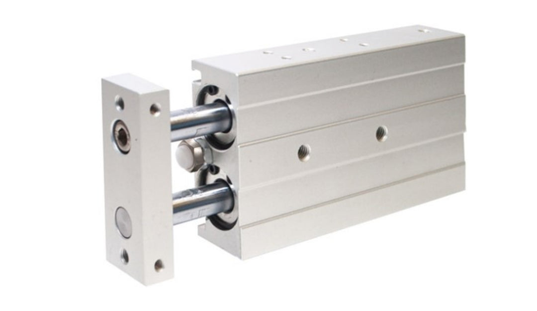 TieDex UK Pneumatic Guided Cylinder - 10mm Bore, HPSK Series, 50 mm Double Acting Acting
