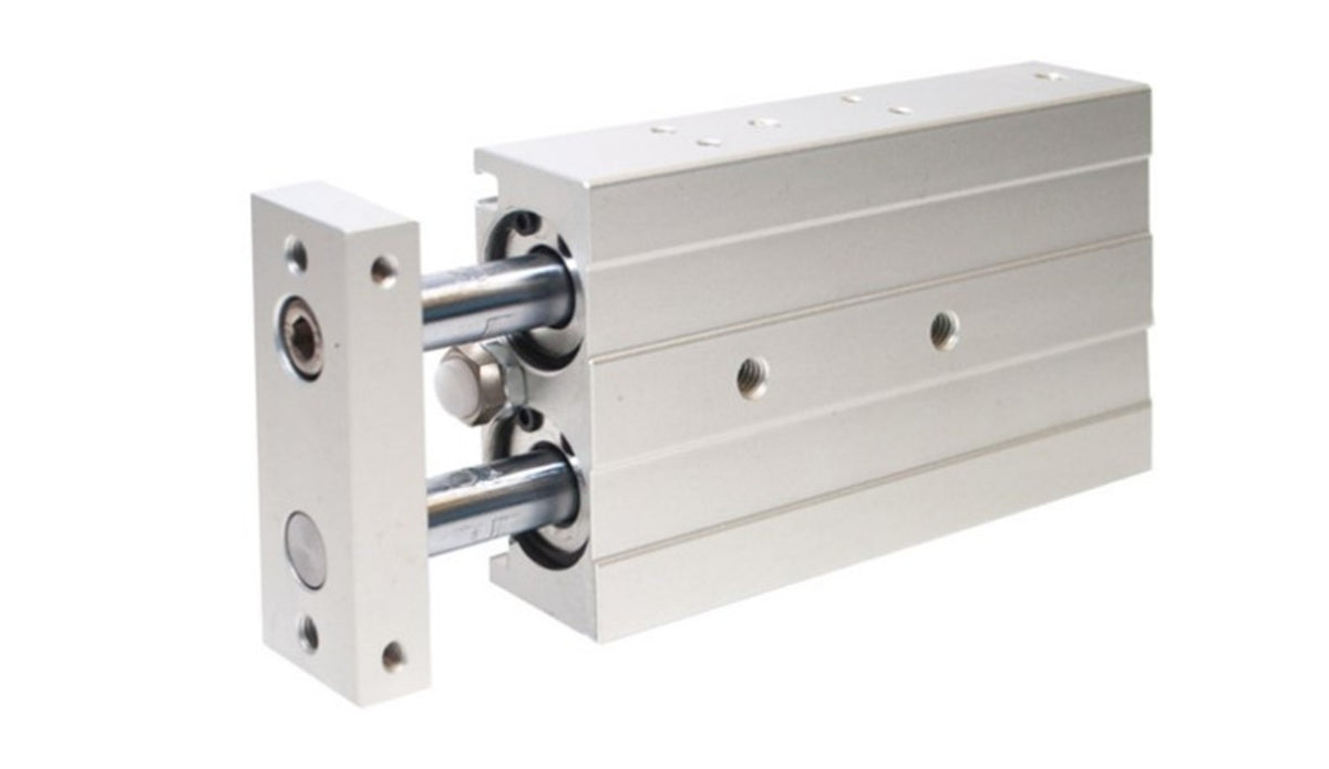 TieDex UK Pneumatic Guided Cylinder - 16mm Bore, HPSK Series, 100 mm Double Acting Acting