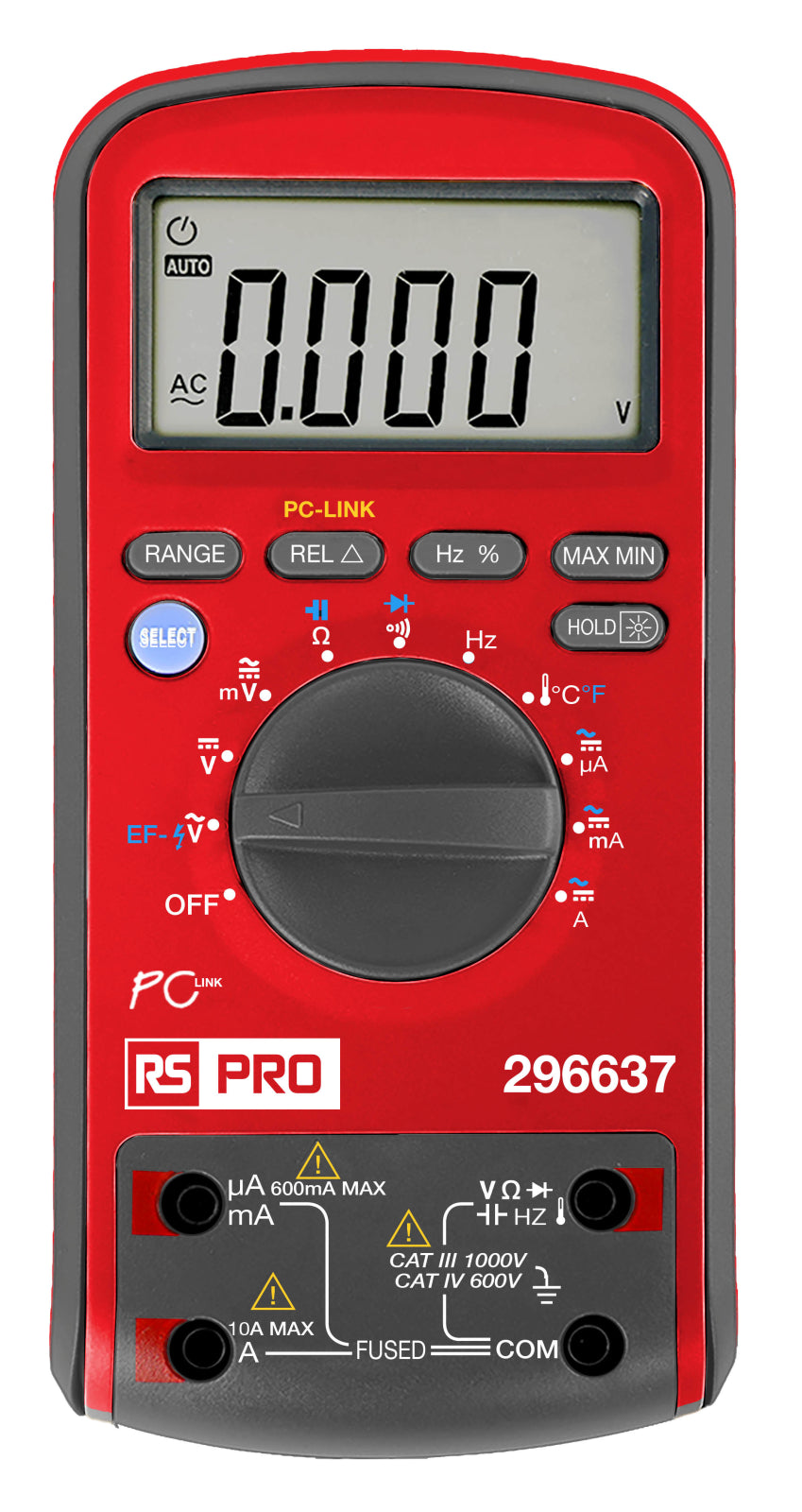 TieDex UK Digital Digital Multimeter True RMS, 10 A ac, 10 A dc, 1 kV ac, RSCAL Calibrated