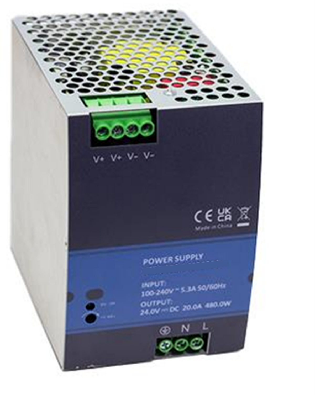 TieDex UK Power Supply DIN Rail Power Supply 264V ac AC Input 48V dc, 10 A Output DC 480 W