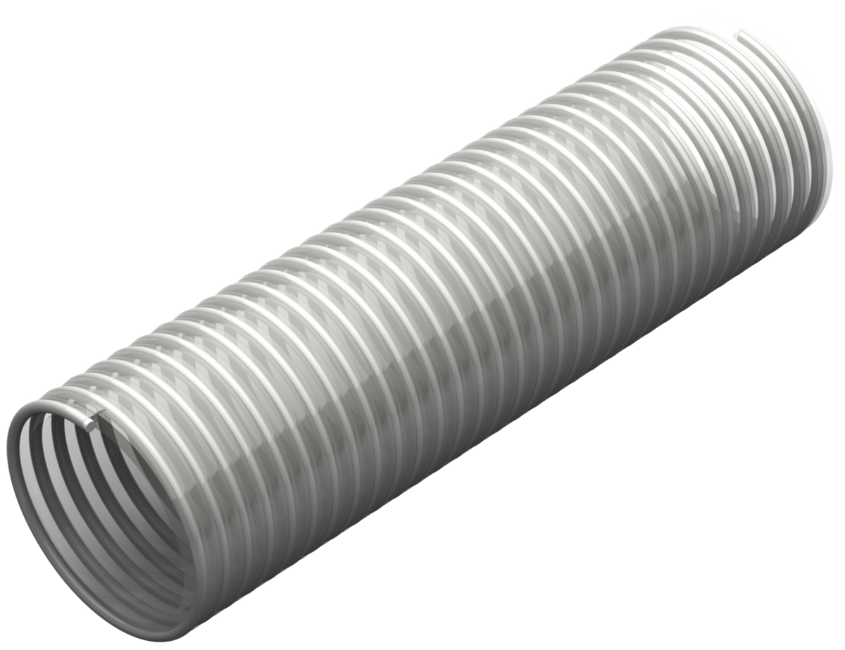 TieDex UK Polyvinyl Chloride, Flexible Tubing, 76 mm ID, 86.4 mm OD, Clear, 10 m