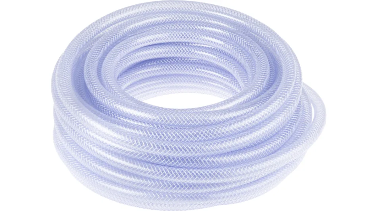 TieDex UK Polyvinyl Chloride, Flexible Tubing, 50 mm ID, 60 mm OD, Clear, 3 m