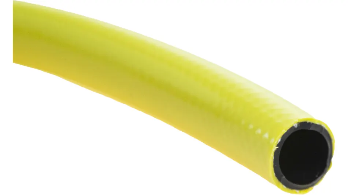 TieDex UK Polyvinyl Chloride, Hose Pipe, 19 mm ID, 25 mm OD, Yellow, 100 m