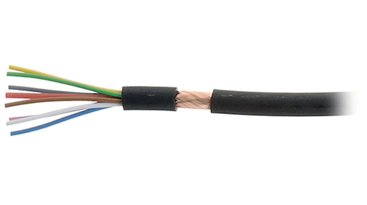 TieDex UK LIFYDY-T Series Control Cable 8 Pairs 8 Cores 0.08 mm² 100 m Black Sheath Polyvinyl Chloride