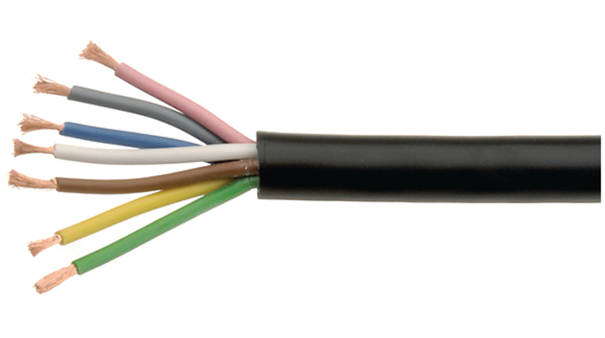 TieDex UK LiFYY Series Multi-Core Industrial Cable 7 Pairs 0.5 mm² 100 m Black Sheath Polyvinyl Chloride