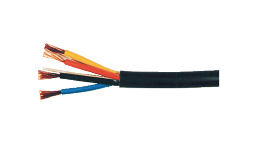 TieDex UK 4 Core, 2.5 mm² CSA Screened, 7.5 mm OD, 100 m, Black